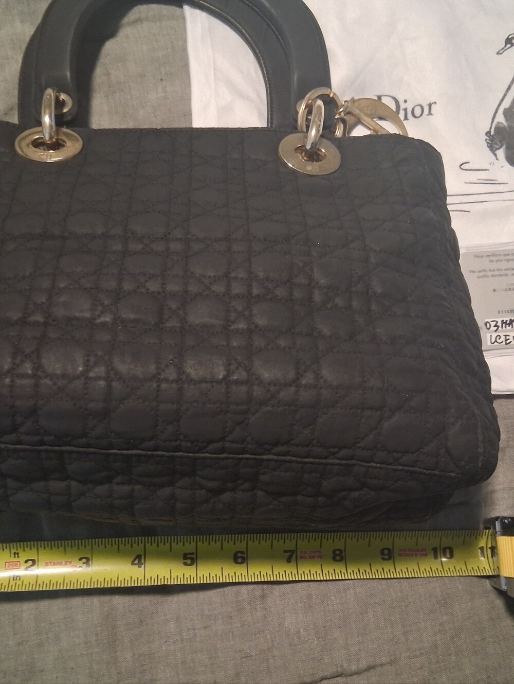 ✅ Authentic Vintage lady Dior Black Quilted Handbag - Picture 12 of 14